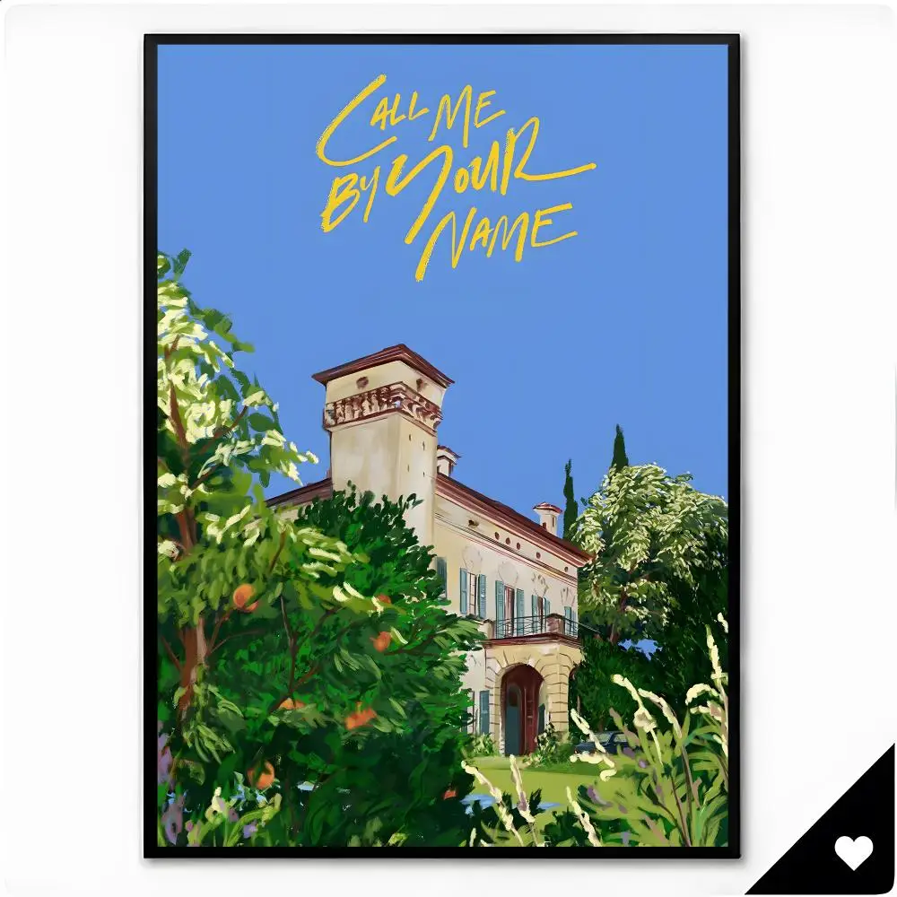 Tender Summery Movie C-Call Me By Your Name Poster Framed Wall Art Painting for Living Room Interior Decor and Gift Options