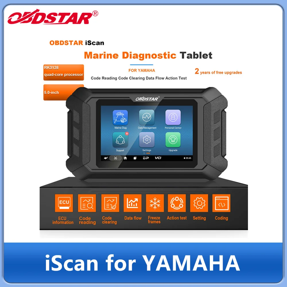 OBDSTAR IScan for YAMAHA Marine Diagnostic Tool Code Reading Code Clearing Data Flow Action Test for 2003-2022 All for Jet Ski Outboard Model