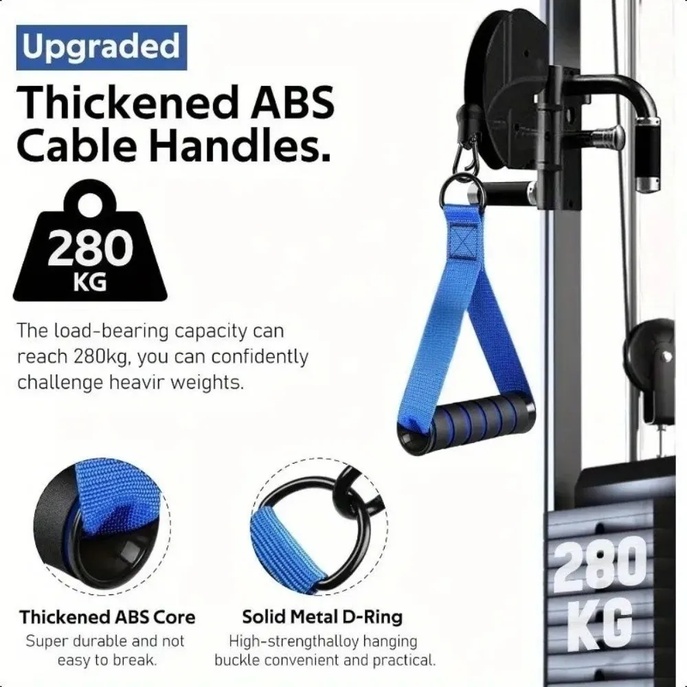 2 Pack Pull Down Workout Accessories Exercise Handles Non Slip Grip Heavy Duty Replacement Fitness Equipment