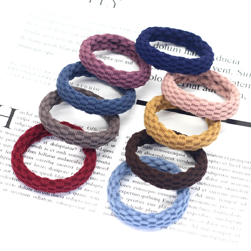 20PCS High Elasticity Fashion Hair Rope High Elasticity Jacquard Pattern Hair Ring Fashion Women\'s Headband Hair Accessories