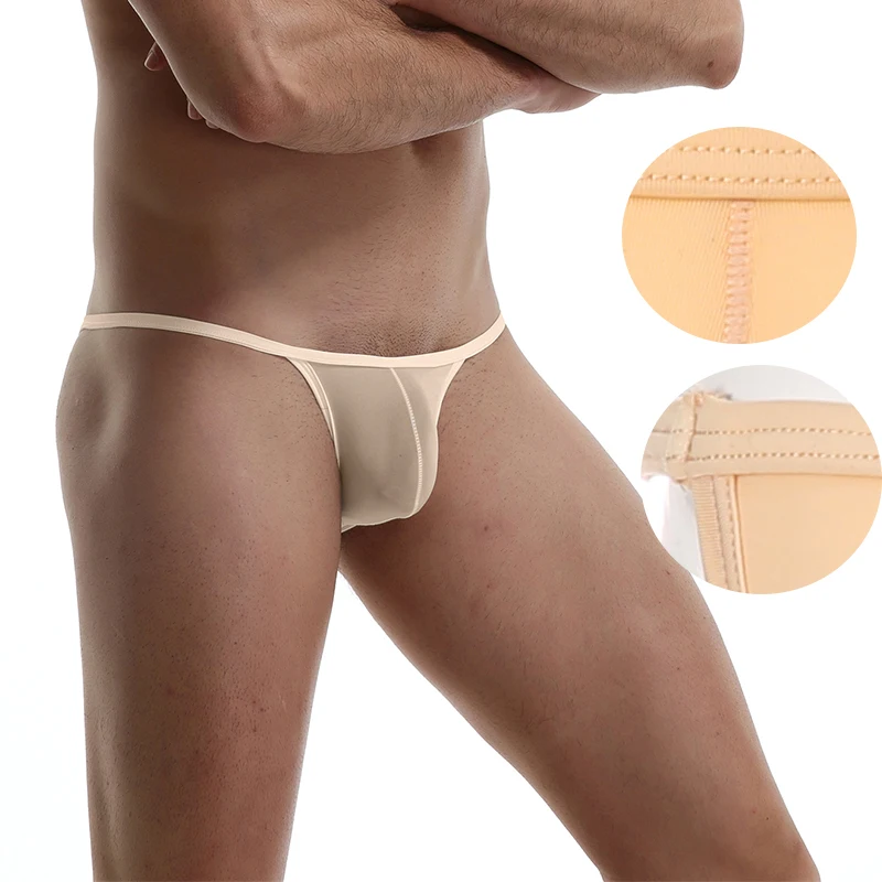 CLEVER-MENMODE Men\'s Sexy Lingerie Penis Bag Mini Underwear Ultra-Thin Transparent Panties Bikini Briefs Gay G-string Suspenders