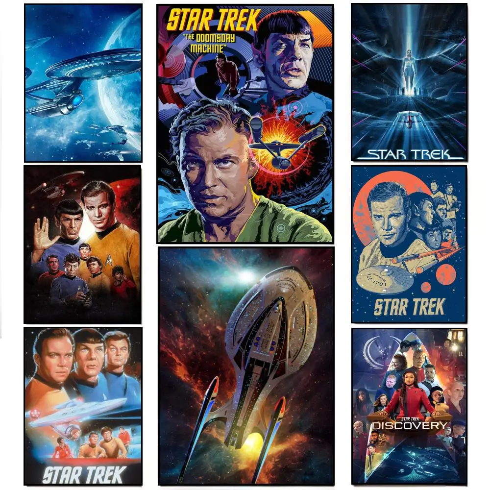 Classic Sci-fi Movie S-Star T-Trek Poster Poster HD  Waterproof Wall Sticker Bar Living Room Decor Gift