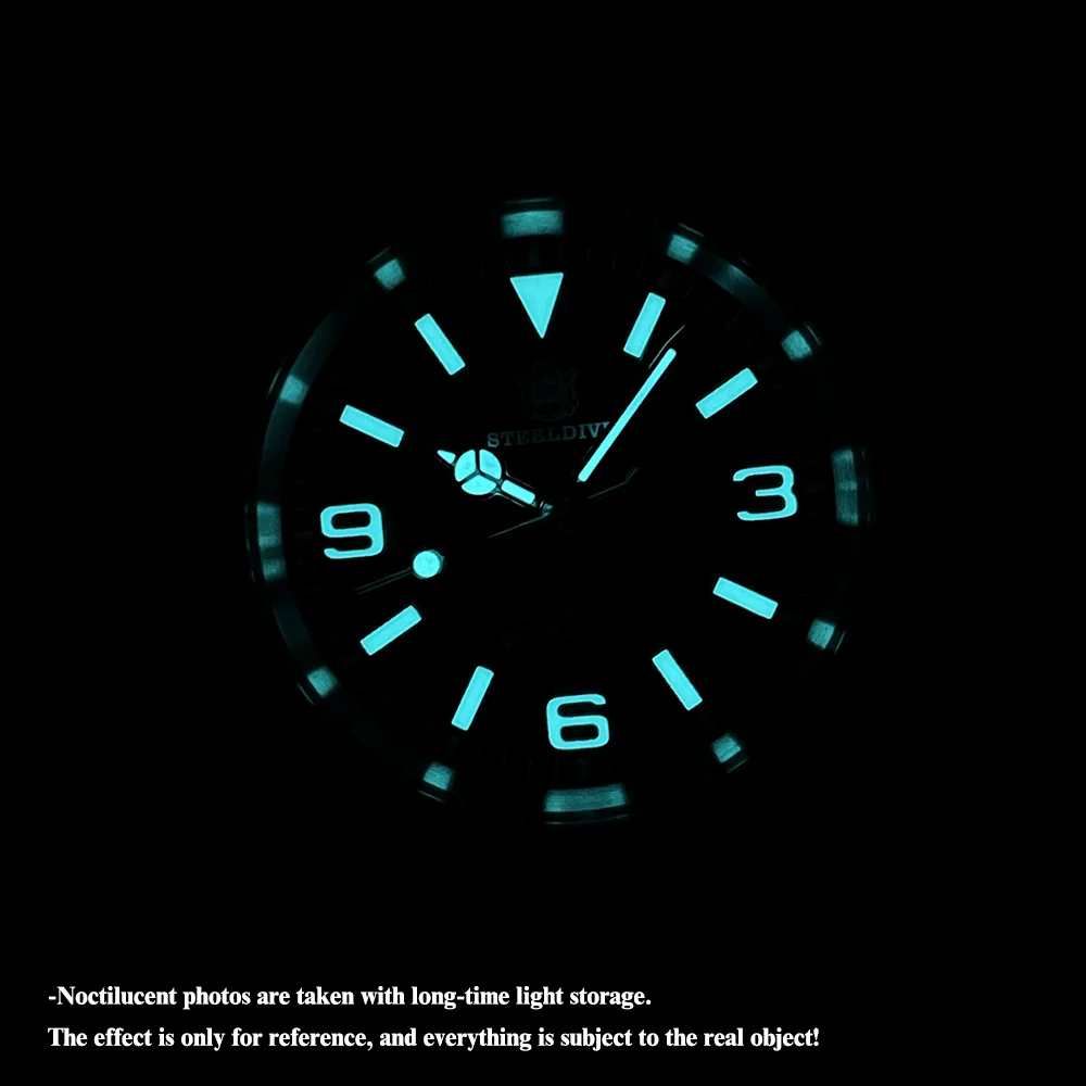 SD1934T STEELDIVE New Arriva 39mm prosta konstrukcja 300M wodoodporny BGW9 niebieski świecący NH35 automatyczny męski zegarek nurkowy Reloj