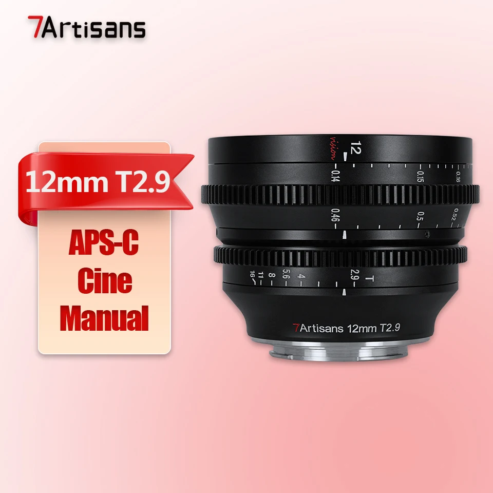 7artisans 12mm T2.9 APS-C Ultra Wide Angle Cine Camera Lens voor fotografie met Sony E, Nikon Z, XF, RF, M43 en L-vatting A7RIII