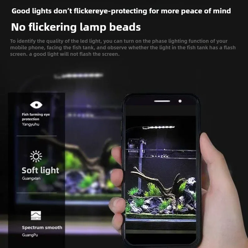 Ultra Bright LED Mini Clip on Small Aquarium Plant Light Full Spectrum LED Light White Red Blue Green LED (excluding Adapter)