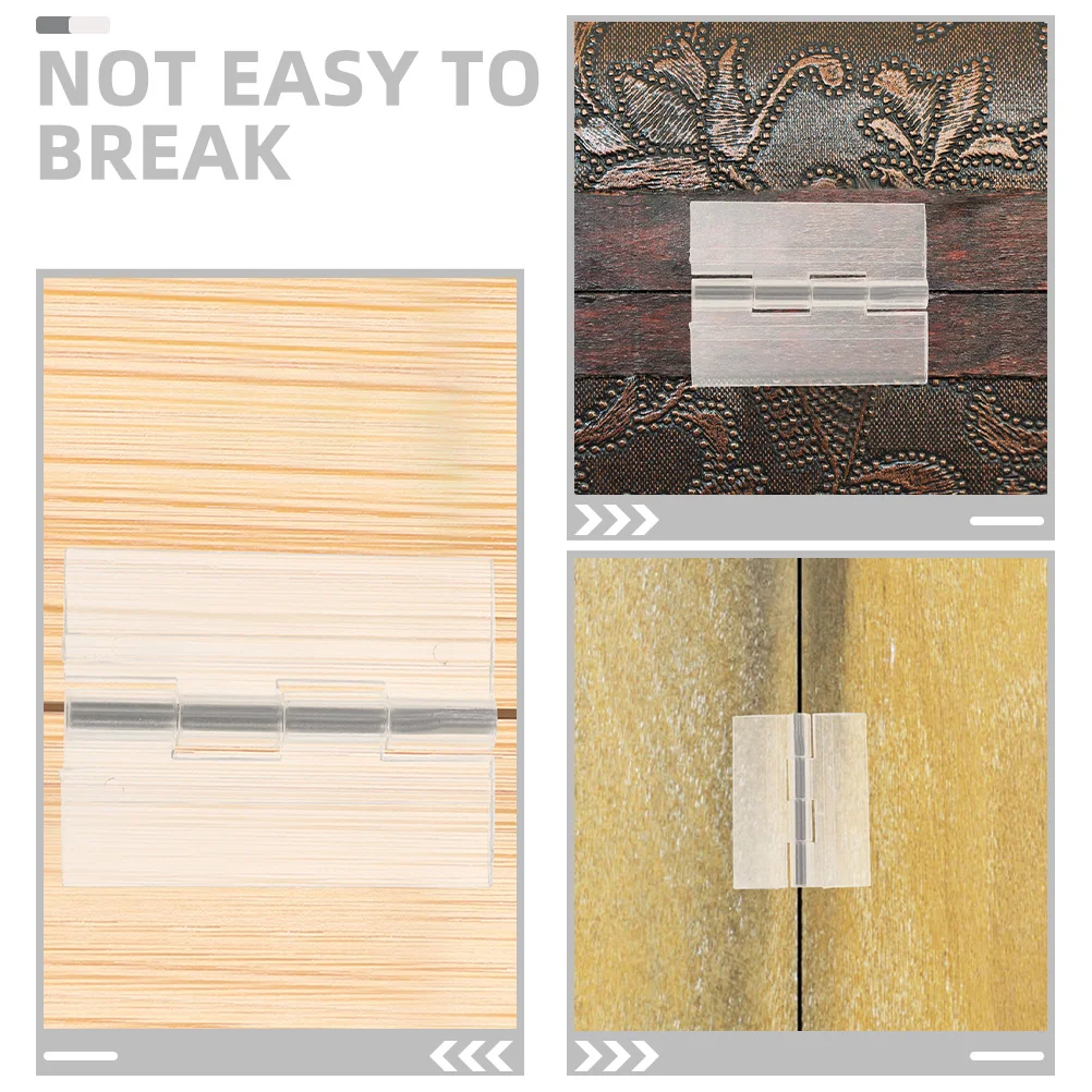 10 قطعة ذاتية اللصق الاكريليك للطي المفصلي للمجوهرات صندوق خزانة باب إصلاح مفصلات شفافة صغيرة Diy بها بنفسك الحرف الأثاث #4