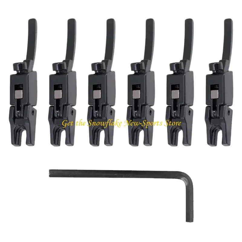6Pcs/set Double Locking Systyem Locked Saddles for Guitar Tremolo Bridge Saddles Blocks Locked String Saddles Wrench Set