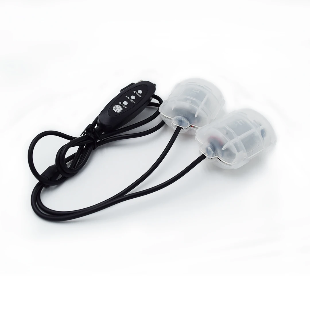 5V USB Dual Vibration Motor Kit 3-Speed Adjustable External Controller for Massage Pillow Waist Cushion and Frog Lizard Feeder