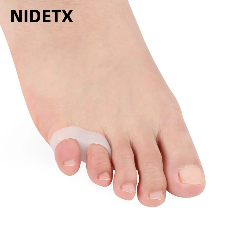 200Pcs=100Pairs Soft Gel Toe Separator Silicone Spacer Straightener Finger Protector Hallux Valgus Corrector Foot Care Pedicure