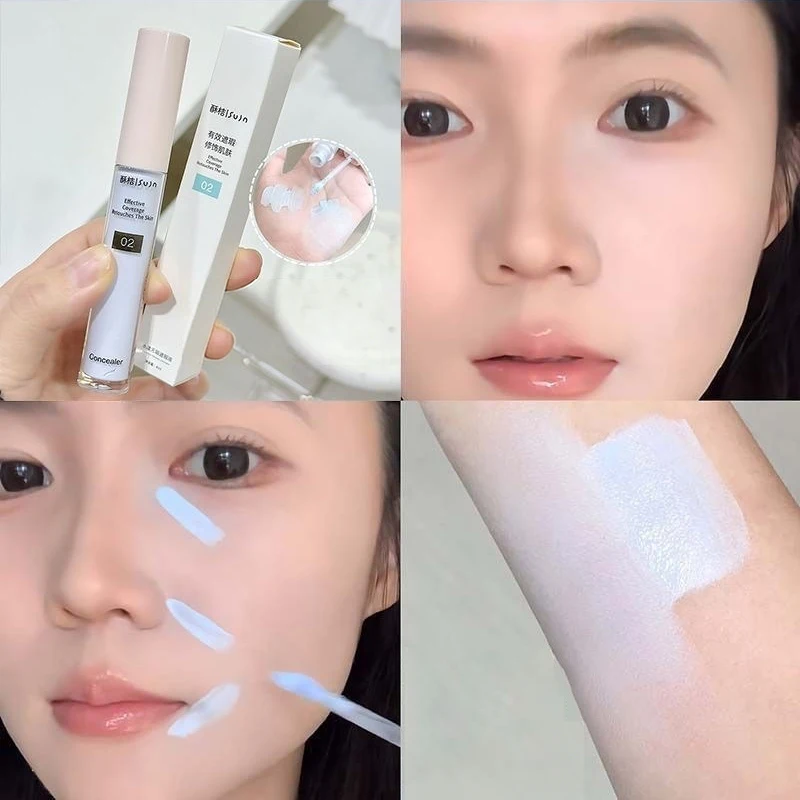 Flüssiger Aufhellender Hochglanz-Concealer-Stift Langanhaltend Feuchtigkeitsspendend Gesichtskonturierung Volle Abdeckung Fleckenkorrektur Hautton-Make-up – Detail 12