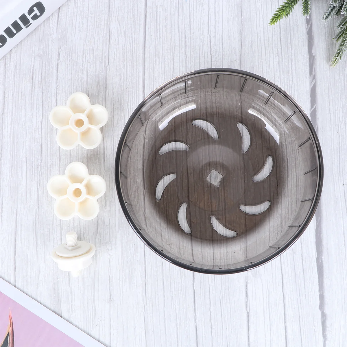 

Quiet Running Wheel For Hamster, Exercise Wheel Cage Accessory For Small Pets Gerbil Grey