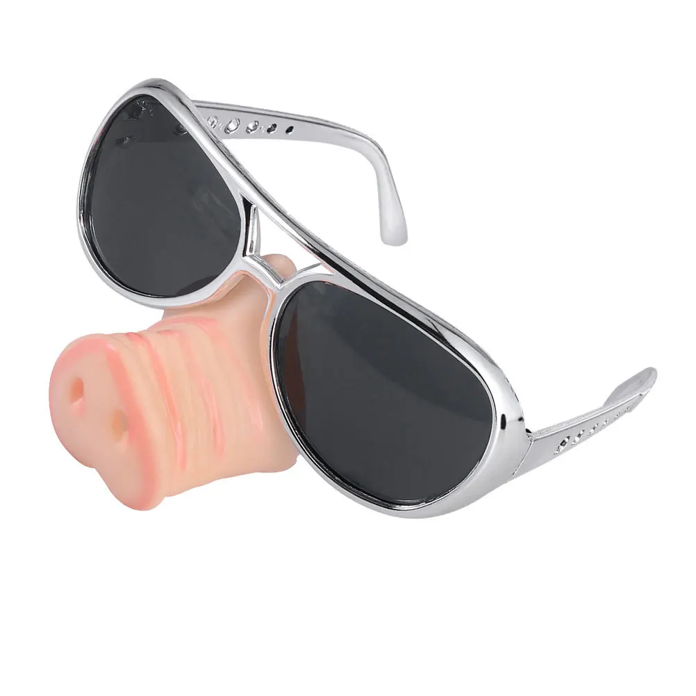 

2Pcs Pig Nose Glasses Creative Funny Cosplay Party Accessory Lightweight Photo Props Supplies Party Glasses