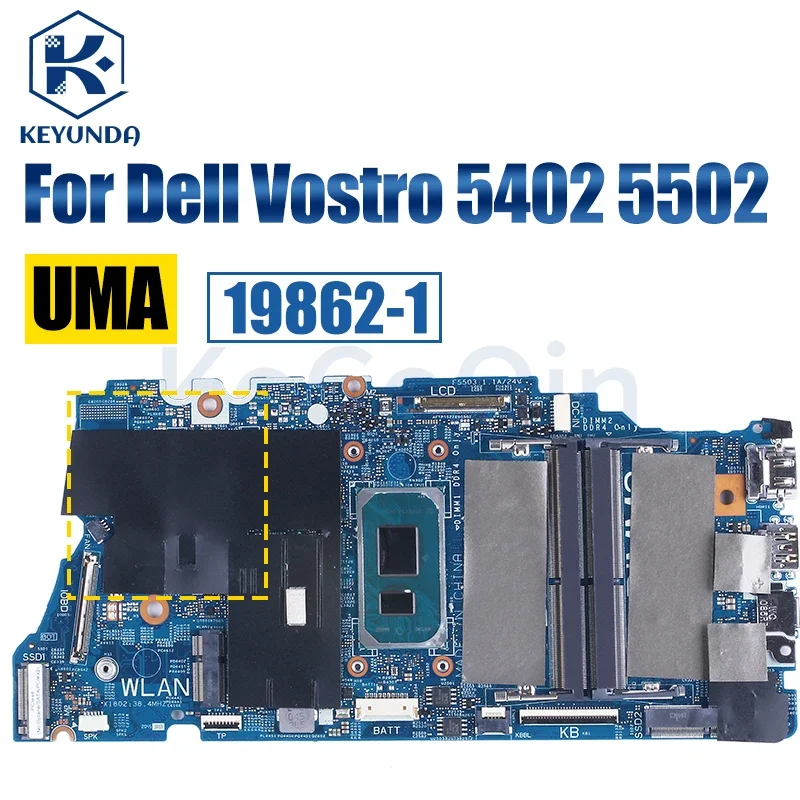 For Dell Vostro 5402 5502 Inspiron 7400 Notebook Mainboard 19862-1 0H2F8K 010GRP 0JV4DR MX330 i3 i5 i7 CPU Laptop Motherboard