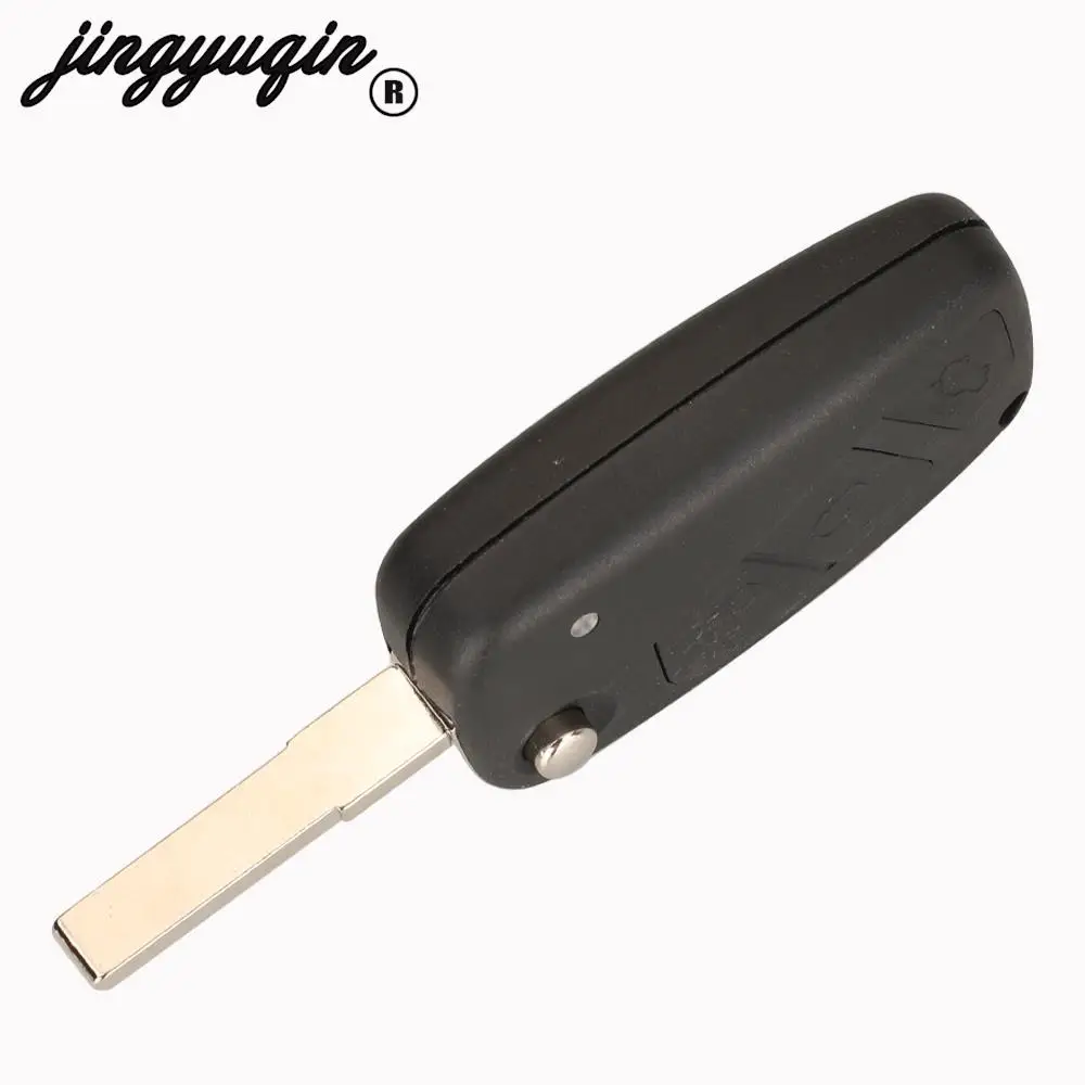 jingyuqin 2/3 przyciski Flip Remote Key Shell Case dla FIAT Punto 500 Ducato Stilo Panda Doblo Bravo Fob Pokrowiec na samochód SIP22 Blade