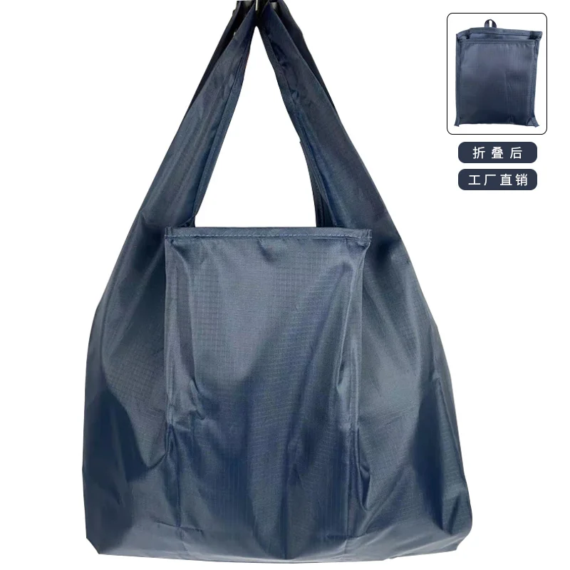 Folded Cotton Supermarket Shopping Bag Reusable Handbags Large Capacity Pouch Tote Bags Eco Shoppers for Vegetables Fruits