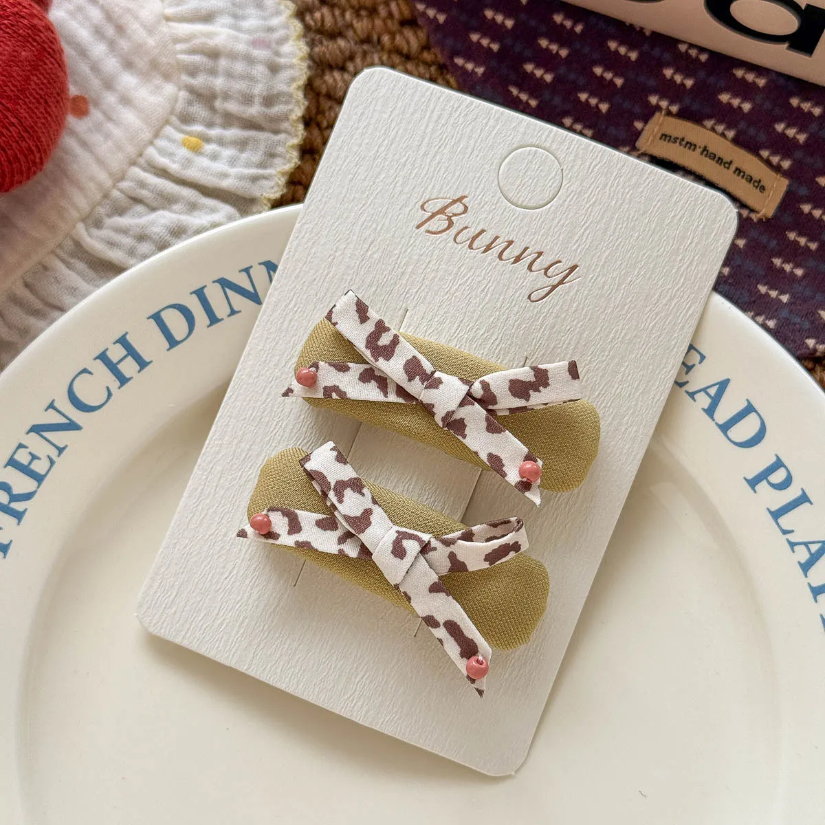 Japanese Korean New Leopard Print Bow Children's Hairpin Hair Clips Sweet Girls Bangs Side Clip Hair Accessories Kids Hairpins