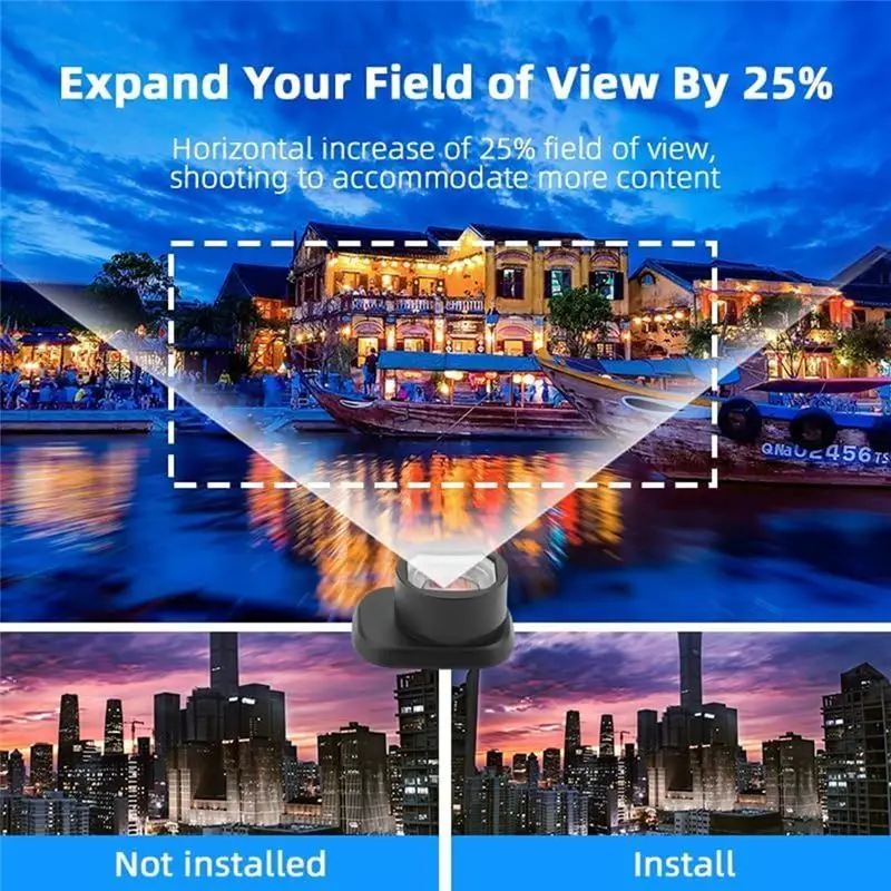 B92B Wide Angle Lens for DJI Mini 4 Pro 0.75X 110° Field of View Expands Shooting Range 25% HD Optical Glass