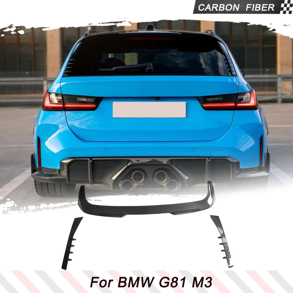 Dry Carbon Fiber Car Trunk Roof Spoiler for BMW 3Series G81 M3 Car Rear Roof and Side Wing HighKick Spoiler 2022-2023