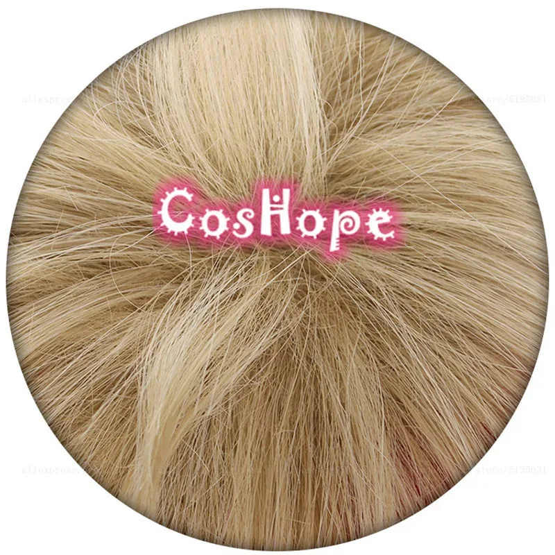 Alexis Ness قصيرة الكتان الوردي الأحمر شعر مستعار أنيمي تأثيري مقاومة للحرارة بيروكات صناعية