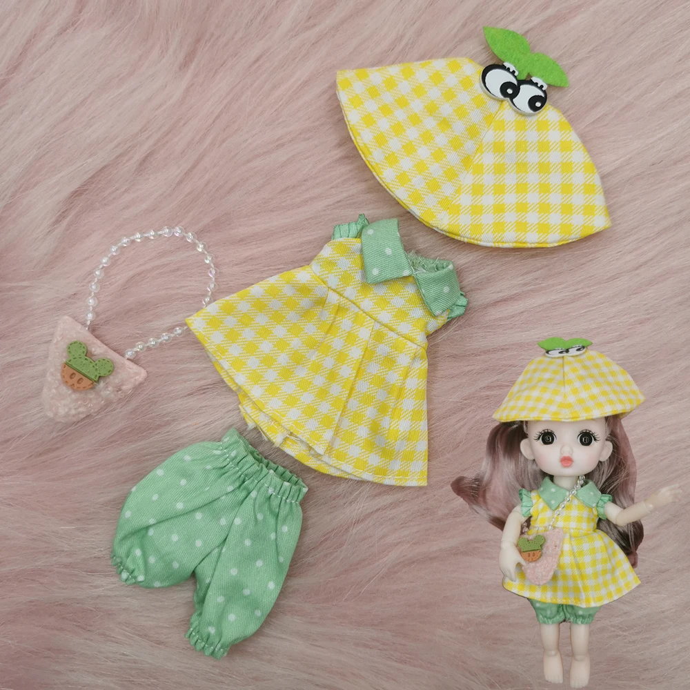 6 inch Doll Clothes For Spherical Joint Doll 17 cm Cute Suit Dress For BJD 15 cm Handmade Skirt Uniform DIY Toy Accessories