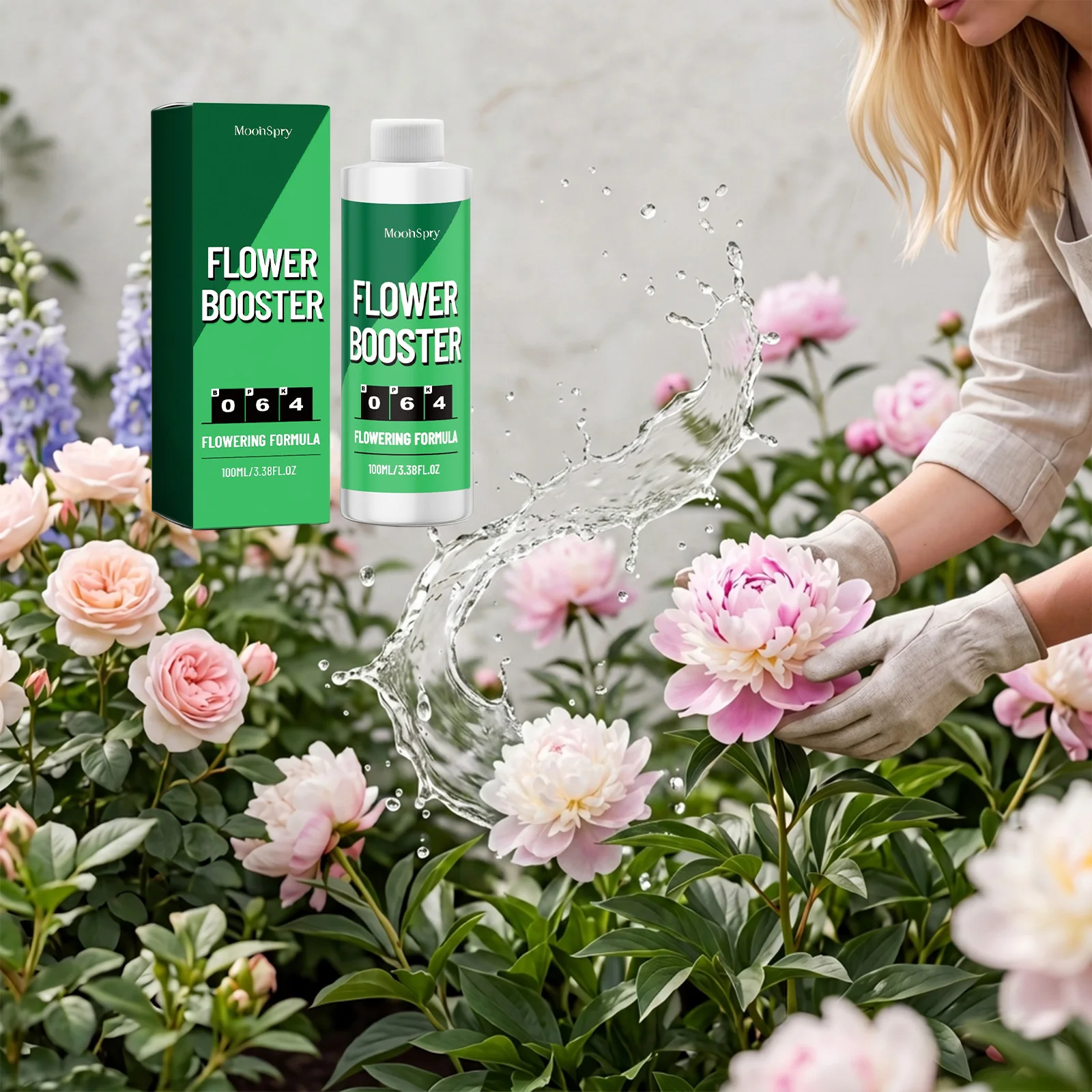Flower Booster Plant Growth Enhancer Potted Bloom Stimulator Root Soil Nutrition Liquid for Indoor Outdoor Garden Flower Care