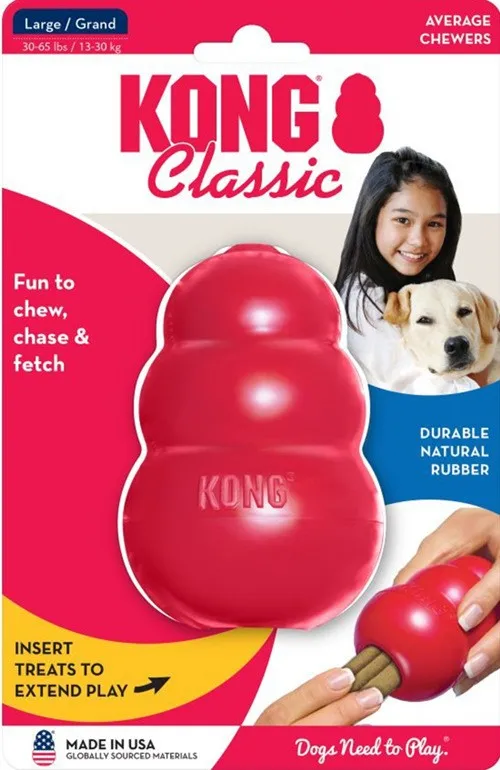 KONG Toy-Dog Pick and Chew Toy-Stuffing Handling and Error Bouncing for Extended Play Time-Durable Natural for Medium/Large Dog