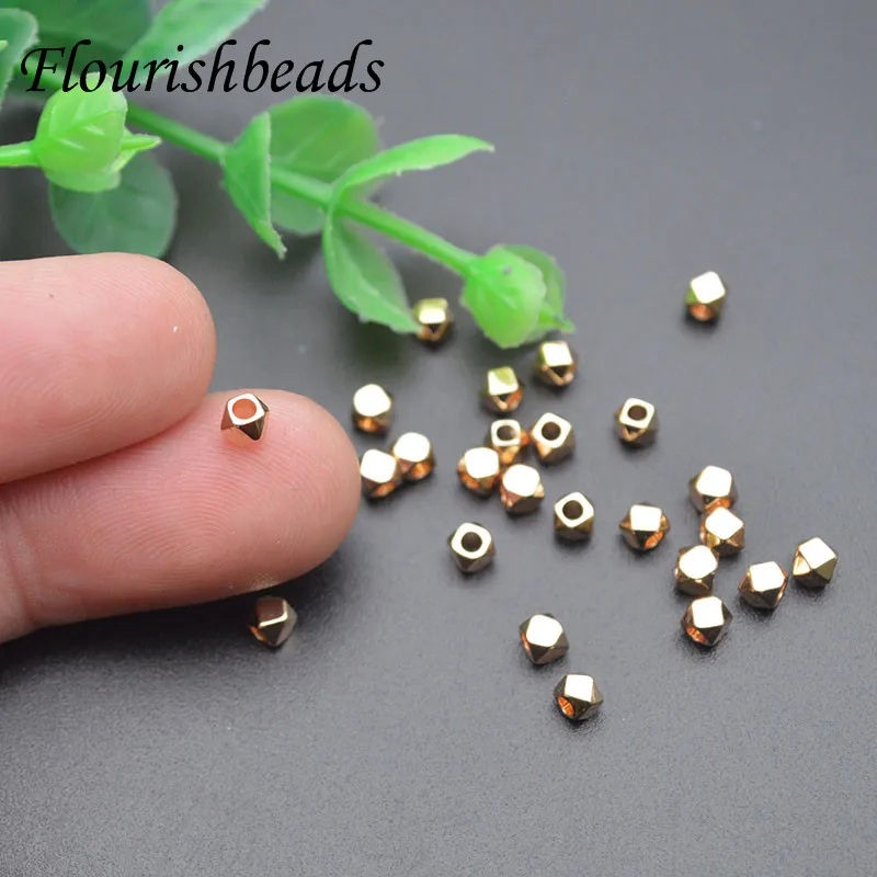 Imagem -03 - Metal Bronze Beads Cube Praça Spacer Beads Faça Você Mesmo Handmade Acessórios para Fabricação de Jóias Fornecedor 200 Peças Lote mm mm