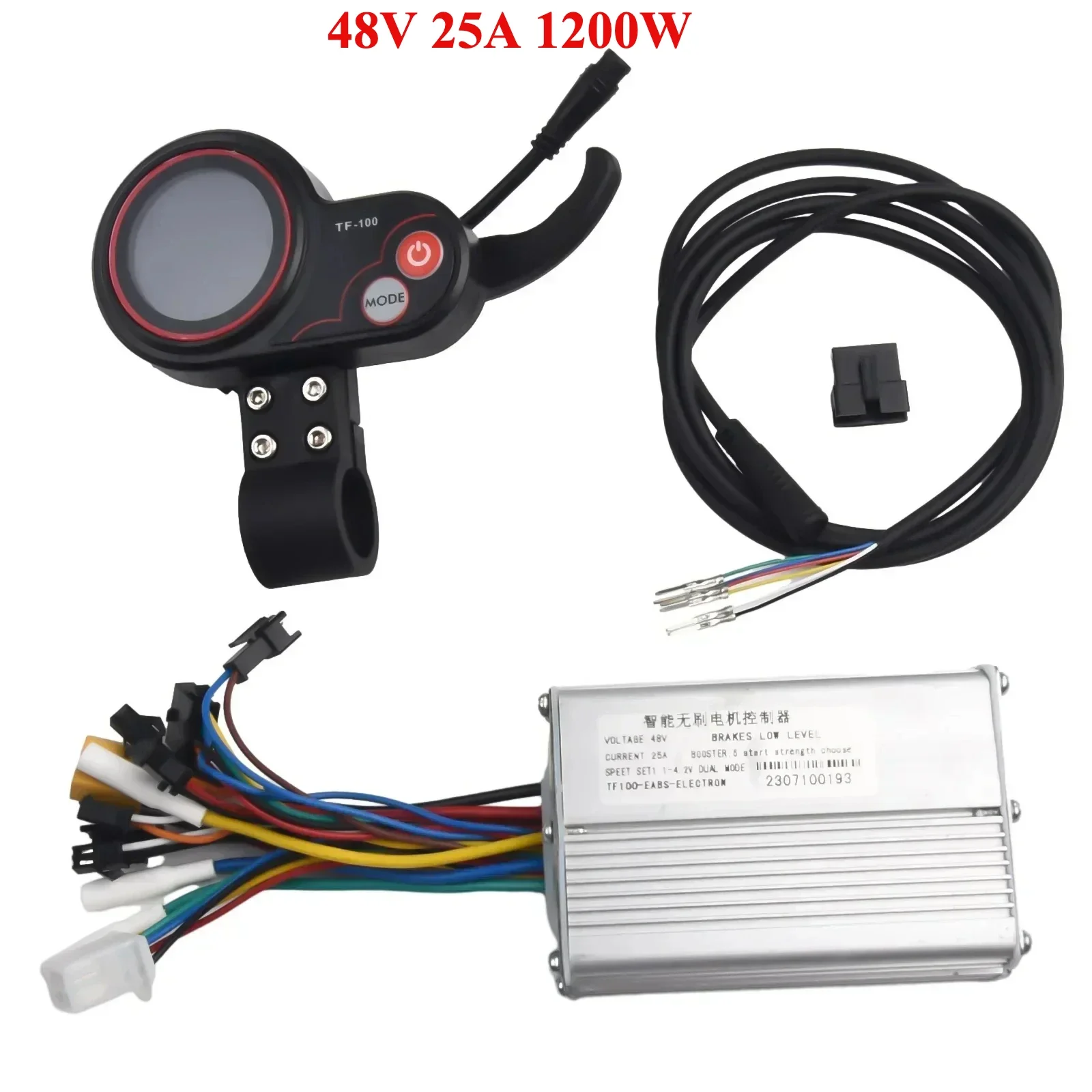 Brushless Motor Controller Scooter Motor Controller 48V 25A 1200W Electric Scooter Controller 6Pin TF100 Display for KUGOO M4