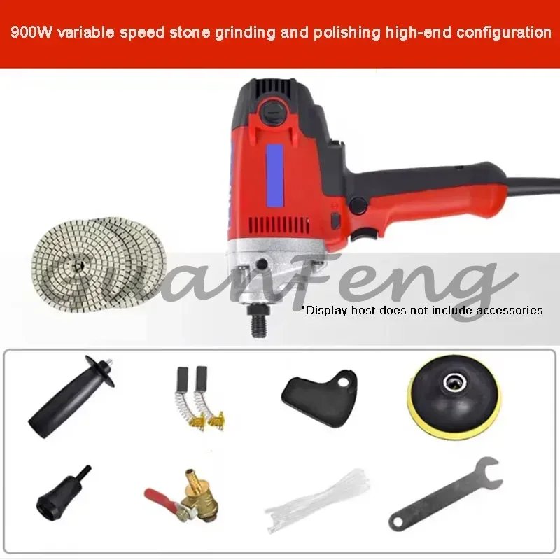 Electric water injection sander concrete stone wet polishing machine
