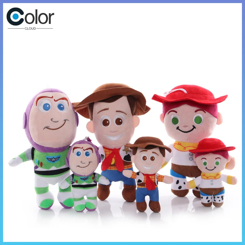 Juguetes de Peluche de Disney Pixar Toy Story 4 de 15-25 cm, Woody, Forky, Bunny, Alien, Buzz Lightyear, Mr. Potato, Muñeco de Peluche, Regalo para Niños y Niñas