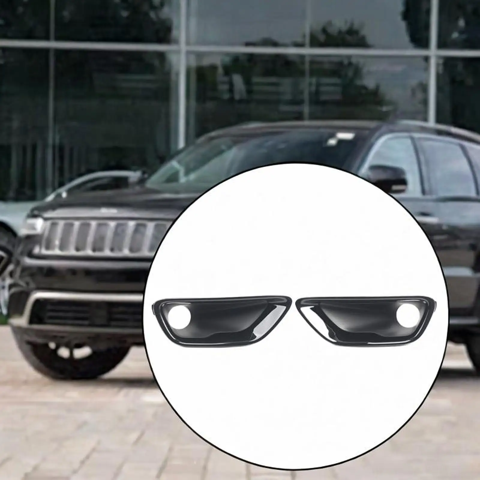 

2x Fog Lights Frame Fog Light Bezel Trim 5yl31tzzaa Easy to Install Repair Parts Fog Light Lamp Bezel for Grand Cherokee