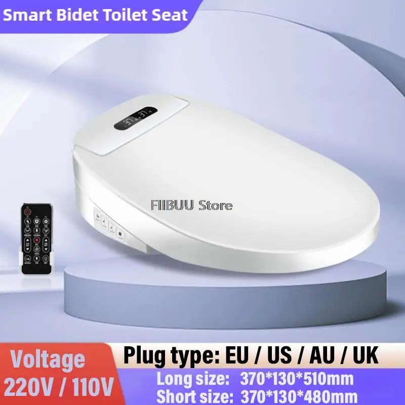 Siège de toilette intelligent pour Bidet, avec chauffage instantané, télécommande, siège de toilette chauffant, couvercle de toilette, sèche-linge à Air chaud, lavage féminin