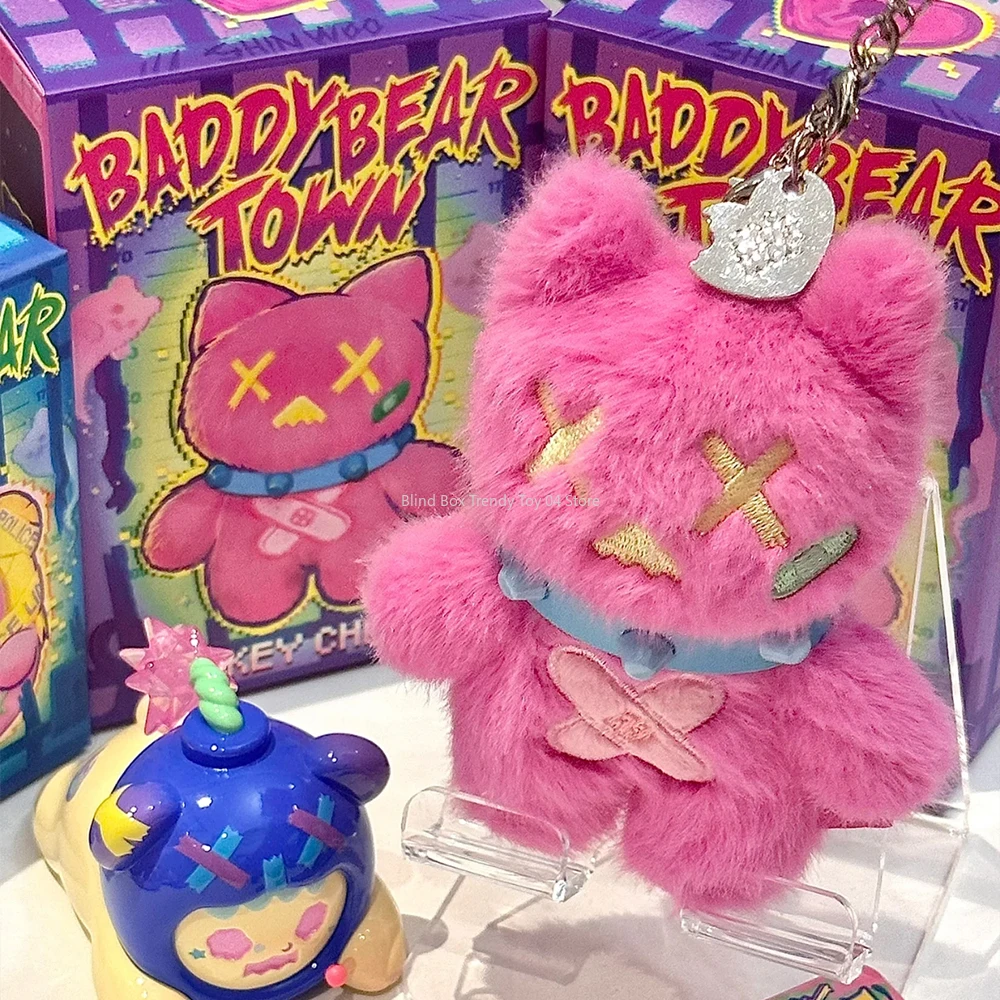 

Cute ShinWoo Baddy Bear Town Series Blind Box Anime Figure Toys Plush Model Action Surprise Mystery Box Key Chain Girls Gifts