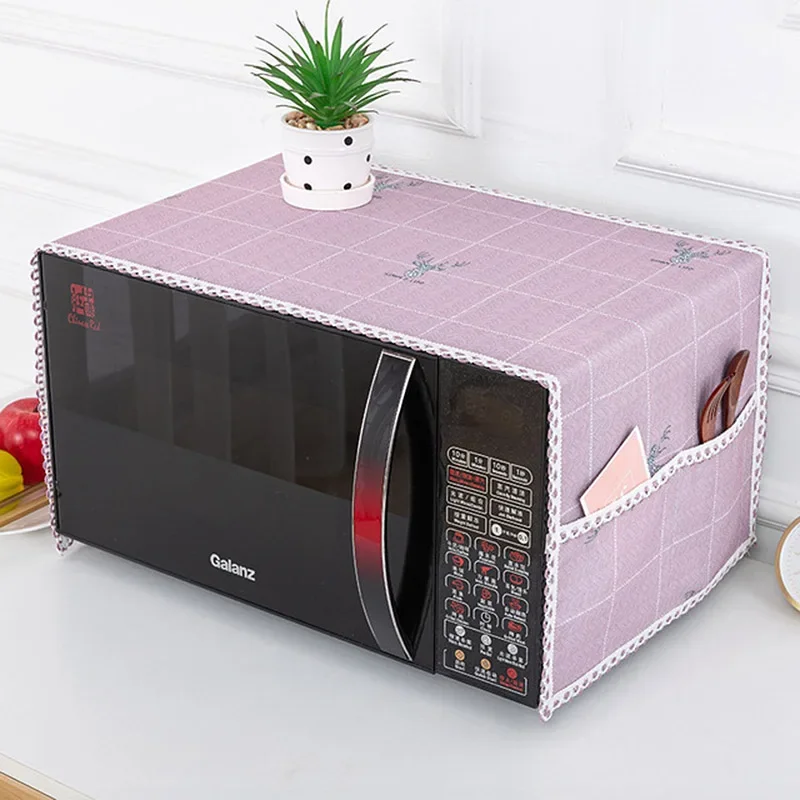 Microwave Oven Cover With Pockets Dustproof Microwave Oven Covers Protector Covers Washable Durable Home Kitchen Accessories