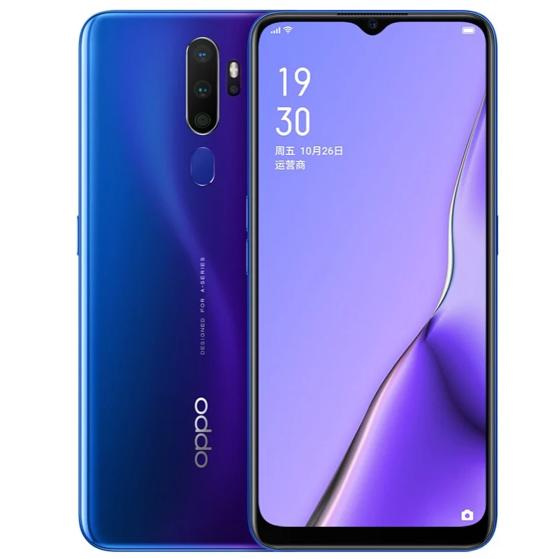 هاتف OPPO A9 2020 الذكي 4G البرامج الثابتة العالمية ColorOS 6 (Android 9.0) 48MP + 8MP كاميرا رباعية مزدوجة SIM 5000mAh هاتف مستعمل