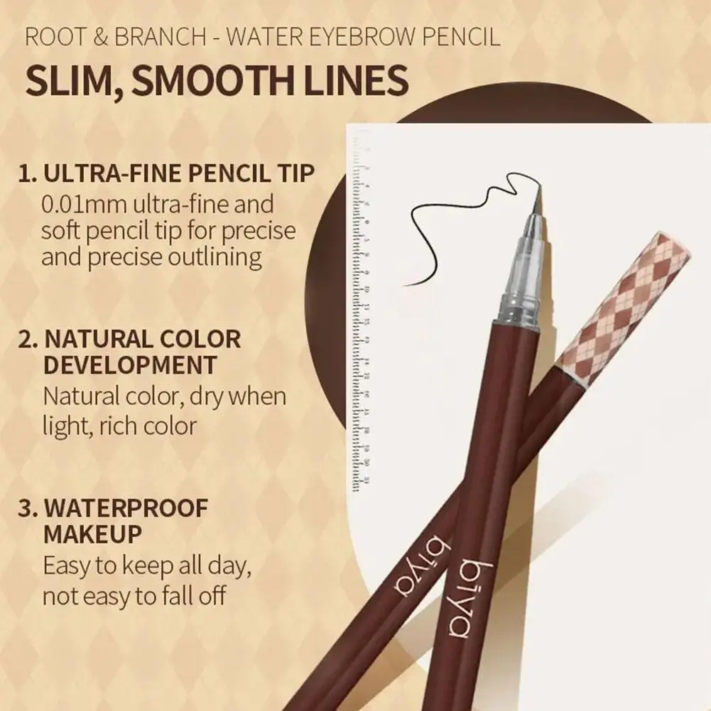 1/2 PCS Ultra Thin Head Liquid Eyebrow Pencil Waterproof Eyebrow Tattoo Pen Sweat-Proof Easy to Color Beginner Eye Makeup Tools