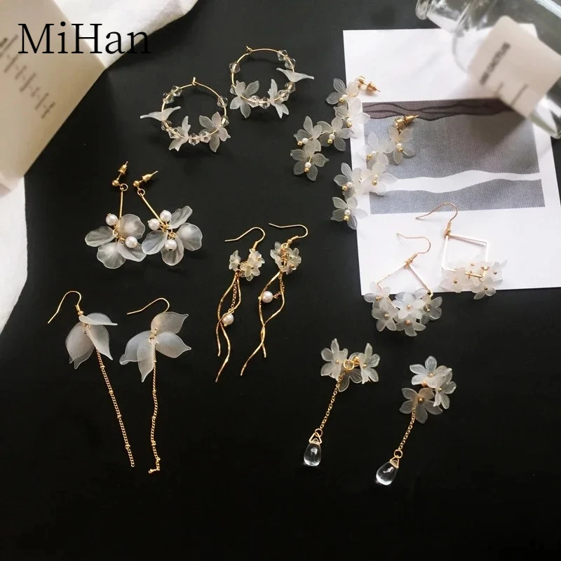 

MiHan Trendy Jewelry Sweet Korean Temperament Flower Earrings For Women Female Gifts Delicate Design Ear Accessories
