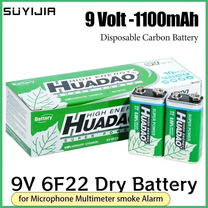 Brand New High Quality 6-20 Disposable Alkaline Batteries, Multimeter, Siren, Microphone, 6F22, 9 V, 9 Vr