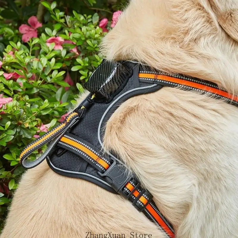 Gepolstertes Gehgeschirr mit ausbruchsicherem Brustgurt aus Seil für sichere Hundeausflüge 3XUF – Detail 3