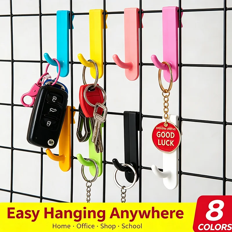 1/3/5/10PCS Supermarket  Mesh Panel Hooks Color Multi-Purpose Display Racking Storage Hook Wall-mounted Key Hangers Home