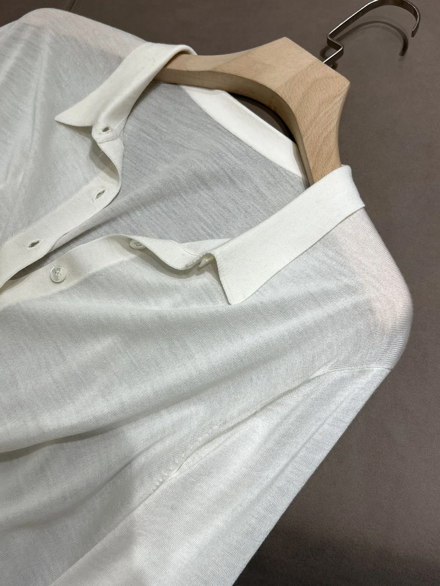 Summer 100% ultra-fine wool single breasted blouse