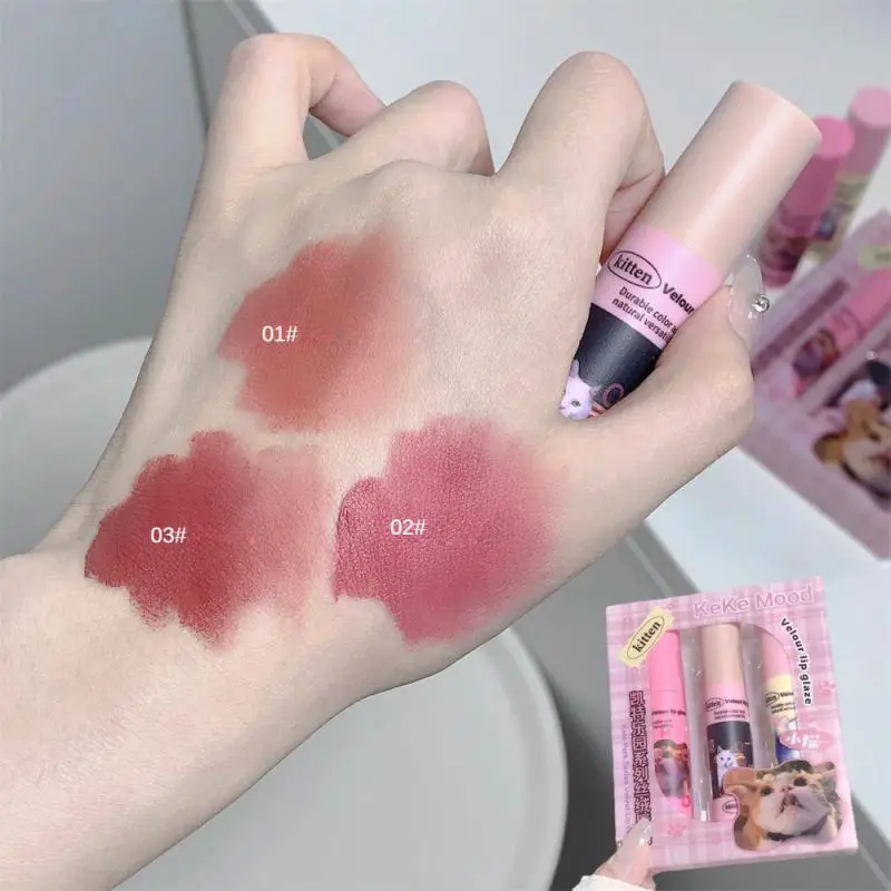 Non Stick Lipstick Lasting Lipstick Nourishing Gifts For Cat Lovers Matte Lip Gloss Instagram Worthy Enhance Complexion Too Cute