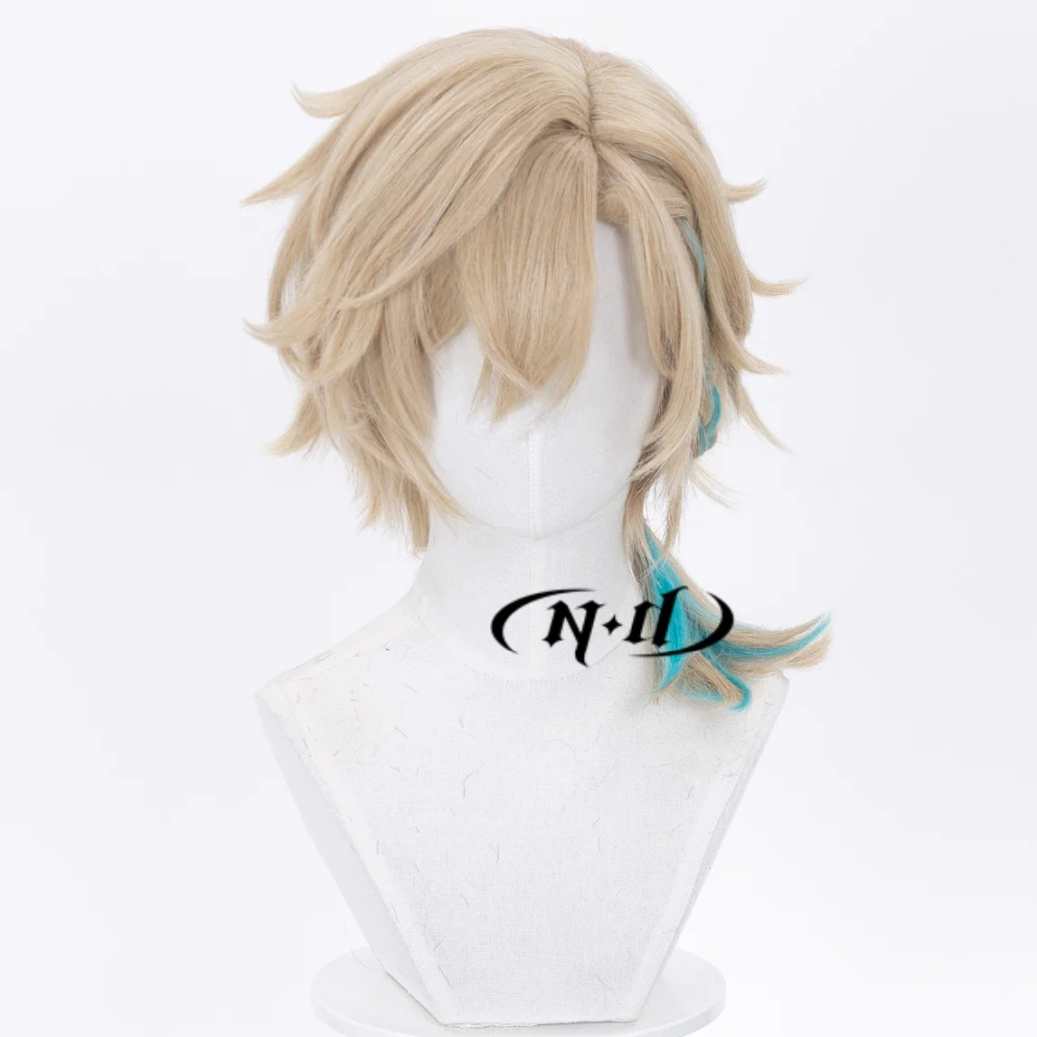 ND Brand SP Aventurine Waveflair Honkai: Star Rail Cosplay Wigs Hair Hairpiece for Comic-con Cosplayer Halloween Costume Party