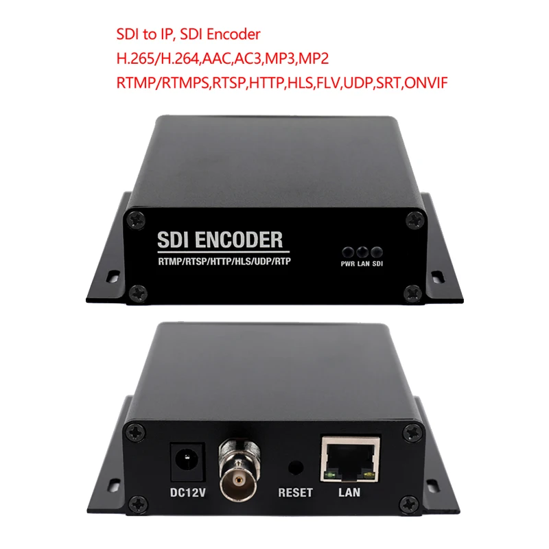 H.264/H.265 SDI Video Encoder via HTTP RTSP RTMP/RTMPS SRT UDP ONVIF to IPTV Stream Broadcast and Security Monitoring with NVR