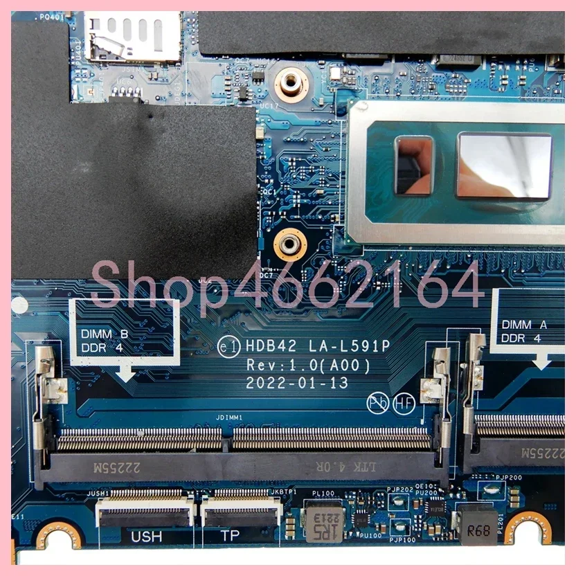 Imagem -02 - com i3 i5 I712th Gen Cpu Notebook Mainboard para Dell Latitude 5430 Portátil Placa-mãe 010f01 01y2tp 0260kt 04x33n La-l591p