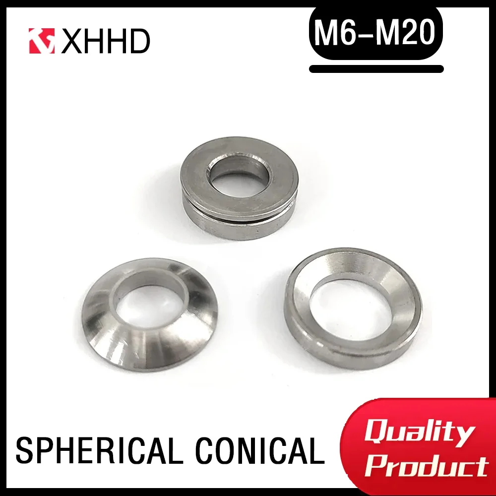 Spherical Conical Washer M6 M8 M10 M12 M14 M16 M18 M20 Countersunk Flat Solid Head Gasket Conical 304 Stainless Steel Washers