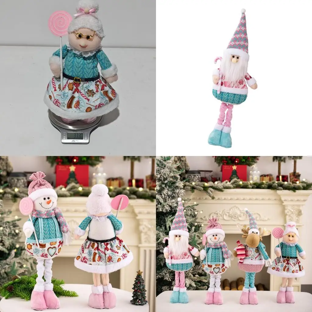 Celebratory Fabric Flexible Christmas Figure For Window Threshold Party Decoration A2BB