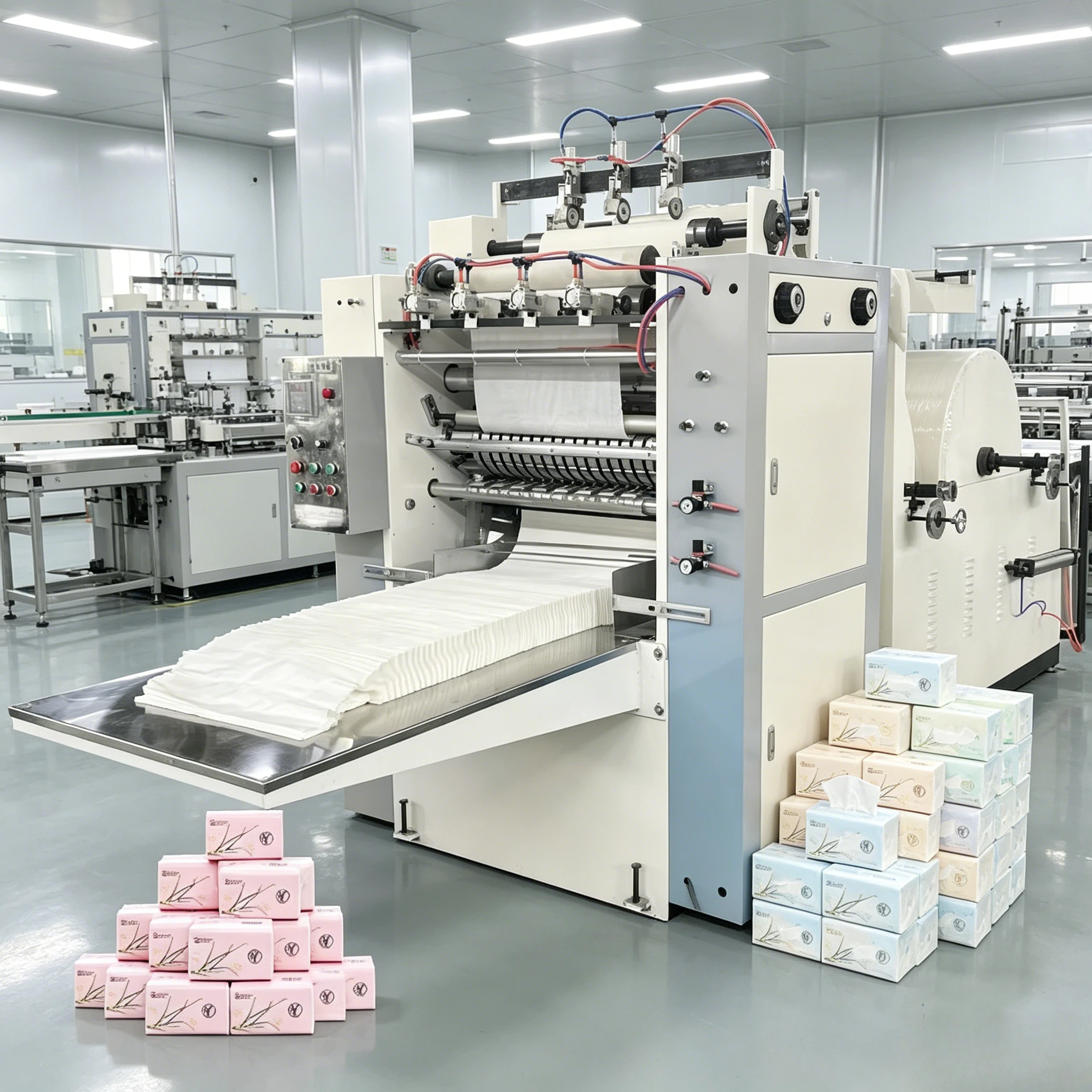 Small Business Idea Facial Tissue & Box Towel Paper Folding Making Machine  Towel Folding Making Customized