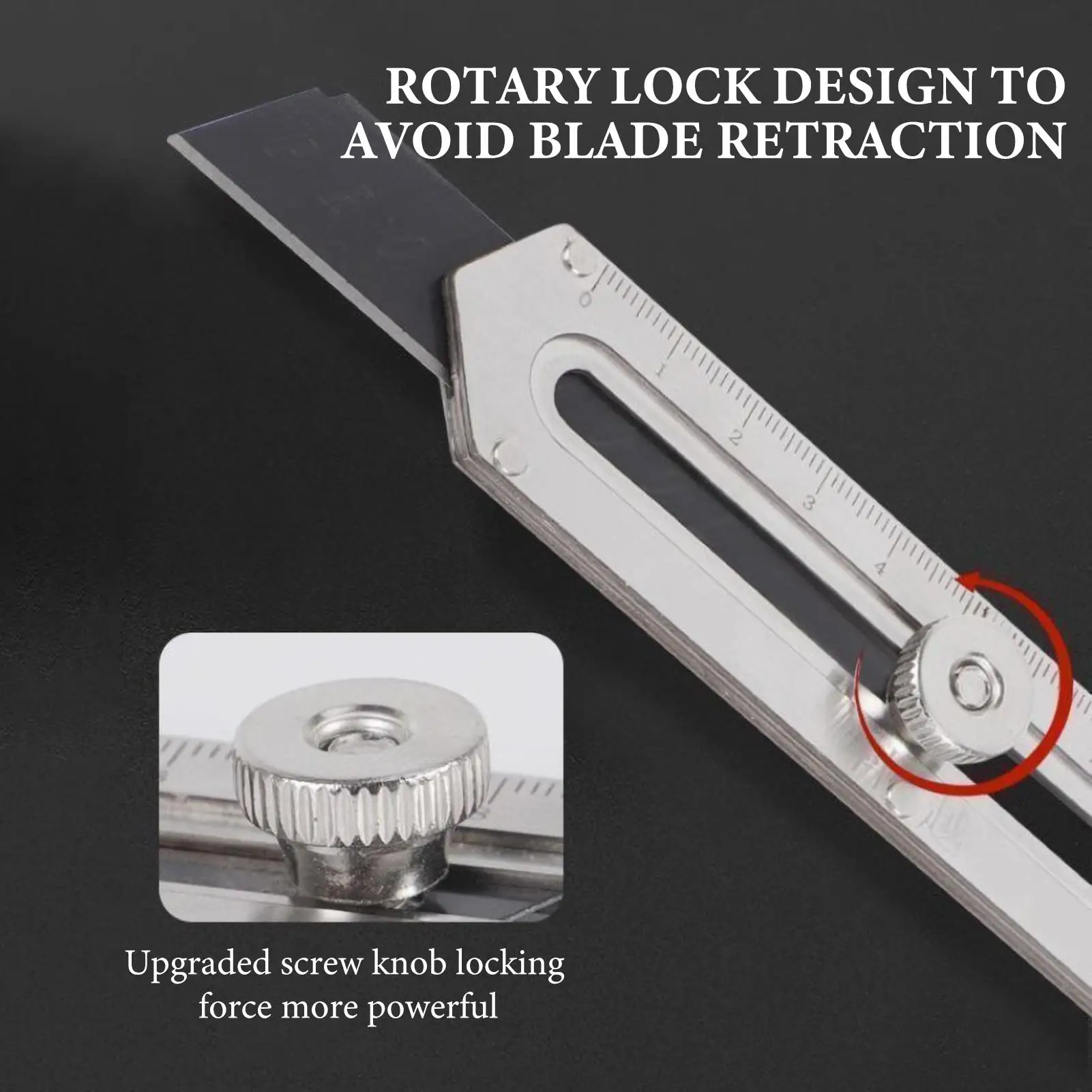 Utility Box Cutter Ergonomic Non-Slip Grip Tool Utility Cutter Stainless Steel Edge For Paper Leather Rope Cardboard Students