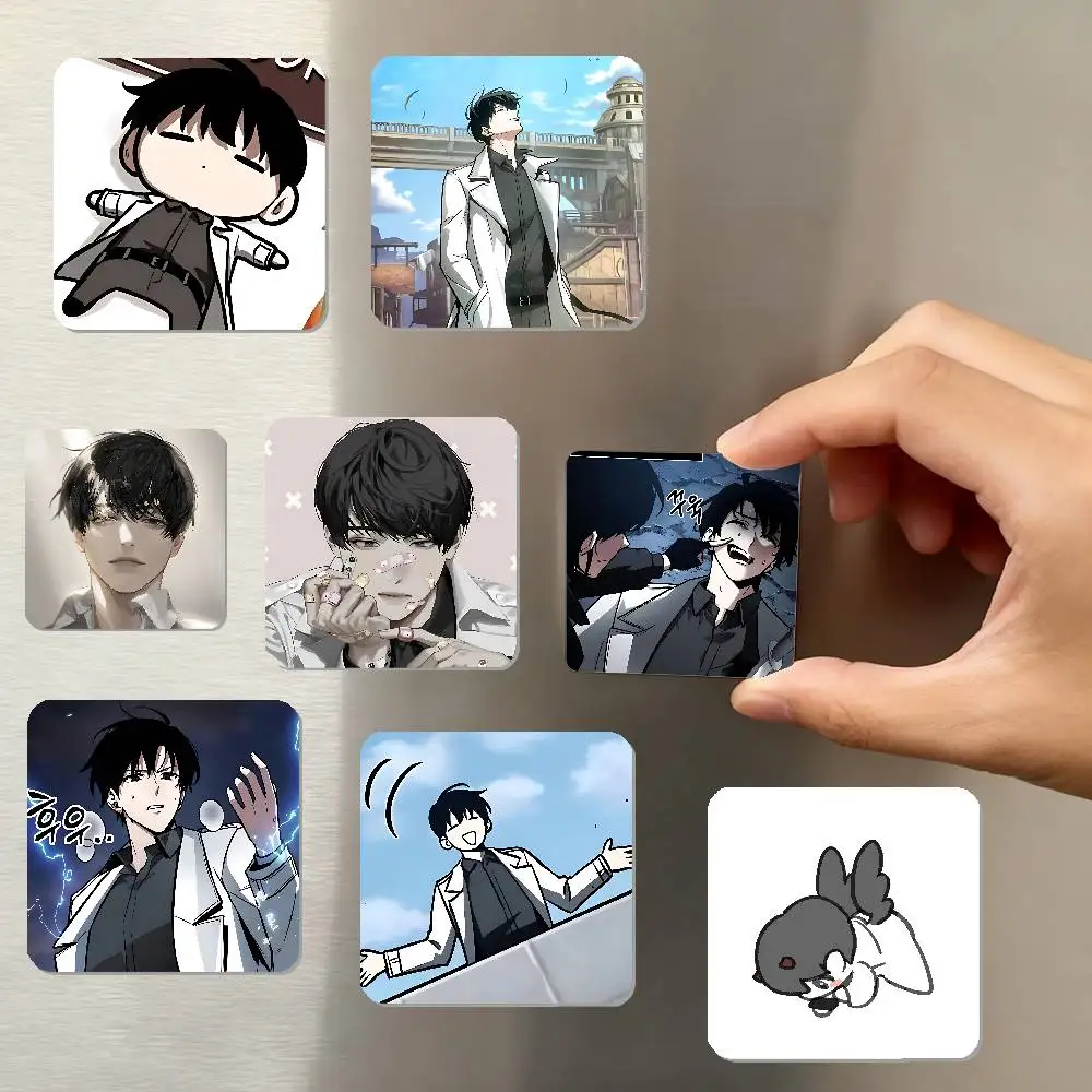 Kim Dokja ORV Refrigerator Magnet Square Stickers - Can Be Used To Personalize Home Decoration And Are Ideal Keepsakes Or Gifts.